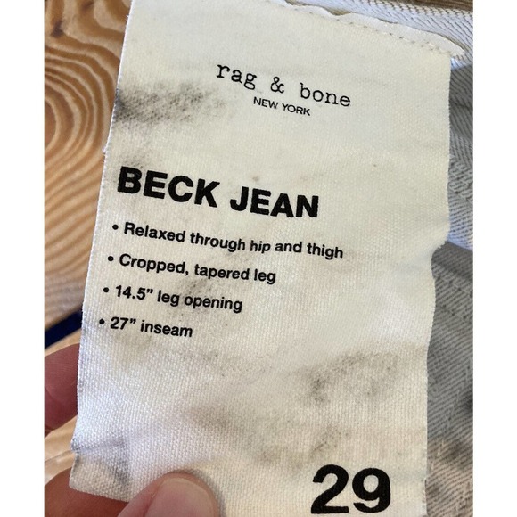 NEW Rag & Bone Relaxed Crop Beck Jeans Size 29 Women's Gray - Picture 6 of 12
